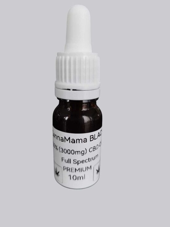 CannaMama BLACK Pilna Spektra CBD eļļa, THC=0,2%